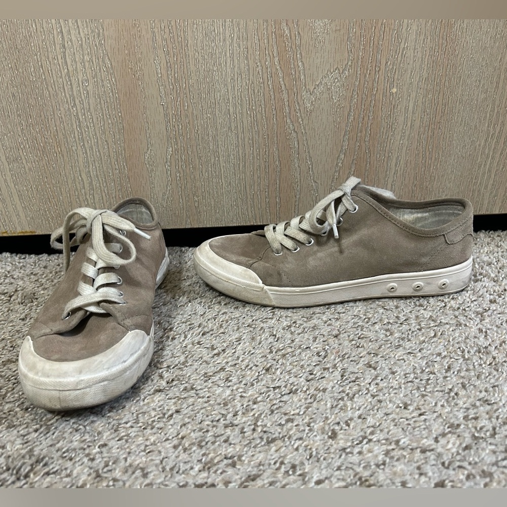 Rag & Bone Standard Issue Sneaker Shoes Gray Suede Lace Up Low Top Size 39.5 9.5